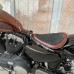 Solo Selle Harley Davidson Sportster 04-22 "Gloss et Velours" marron foncé et noir V3