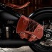 Sacoche de moto pour Triumph Bonneville Bobber Motif de diamant Gloss et Velours marron