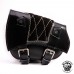 Saddlebag for Triumph Bonneville Bobber Diamond Gloss and Velvet Black & Beige