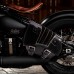 Saddlebag for Triumph Bonneville Bobber Gloss and Velvet Black & Beige V2