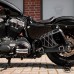 Sacoche de moto Sportster 1988-2020 Noir et blanc Motif de diamant