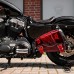Sacoche de moto Sportster 1988-2020 Rouge Motif de diamant