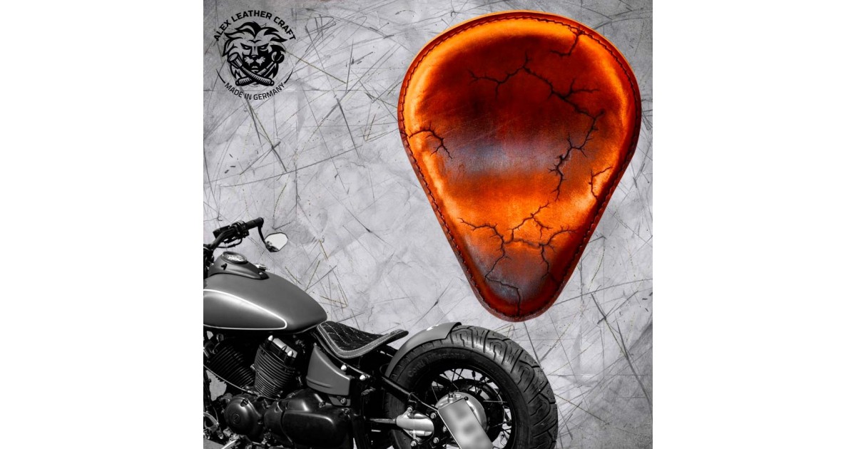 Solo Seat Yamaha V Star 650 Drag Star and Montage Kit Vintage Brown Electric Saddle Tan Alex Leather Craft Shop
