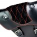 Motorcycle Saddlebag Indian Scout "Gloss and Velvet" Black and Red Diamond