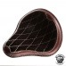 Universal Bobber Seat "Gloss and Velvet" Darkbrown V3 L, model A (Warehouse Sale)