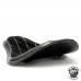 Universal Bobber Seat "Gloss and Velvet" Black and White V3 S, model B (Warehouse Sale)