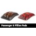 Pillion seat pad Luxury Red and Black V2
