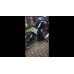 Motorrad Satteltasche für Harley Davidson Softail "Spider" Schwarz Rot Rautenmuster